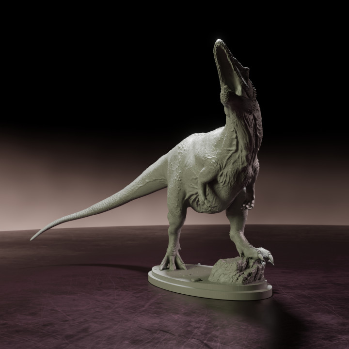 Carcharadontosaurus roar - pre-supported dinosaur