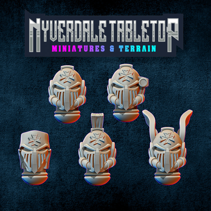 Sci-fi Templar Helmets Heads Bits