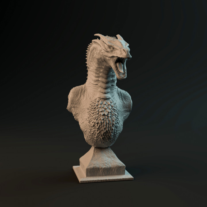 Syrax dragon bust fan art - pre supported - FREE model image