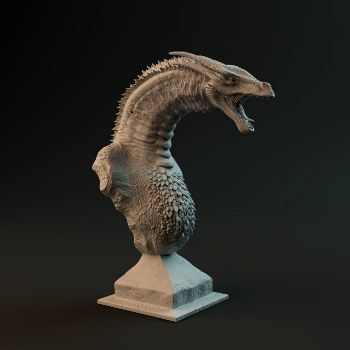 Syrax dragon bust fan art - pre supported - FREE model image