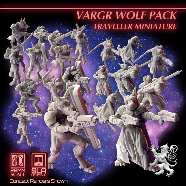 Vargr Wolf Pack Traveller Miniature image