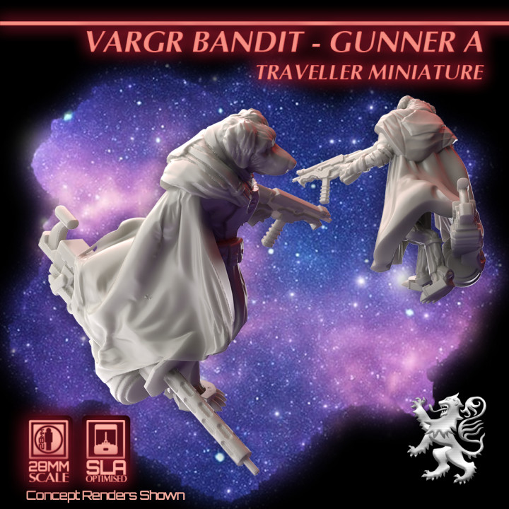 Vargr Bandit - Gunner A - Traveller Miniature