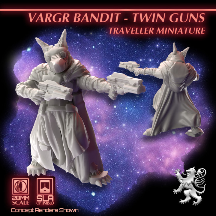 Vargr Bandit - Twin Guns - Traveller Miniature image