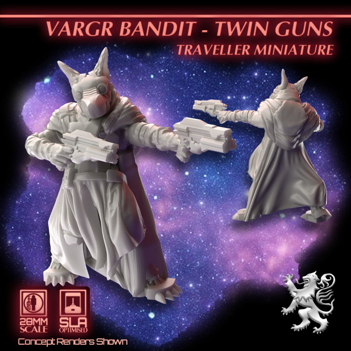 Vargr Bandit - Twin Guns - Traveller Miniature