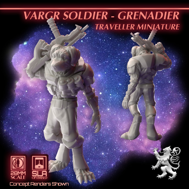 Vargr Soldier - Grenadier - Traveller Miniature image