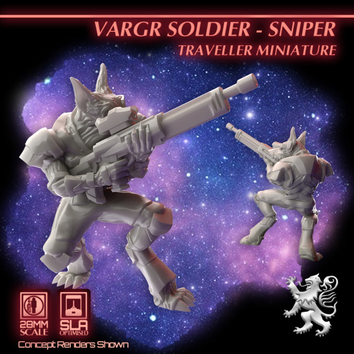 Vargr Soldier - Sniper Traveller Miniature image