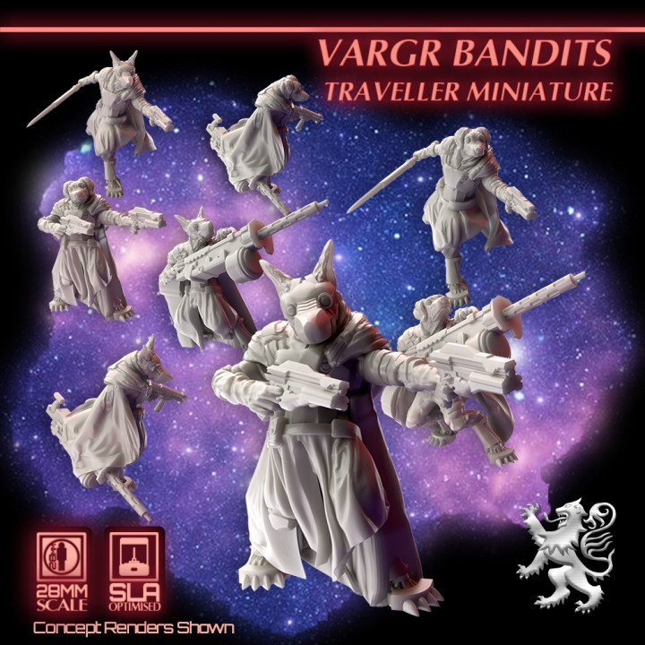 Vargr Bandits - Traveller Miniatures