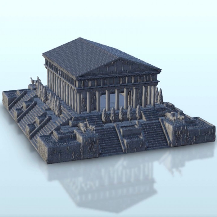 Greek temple with trees 3 - Ancient Classic Old Archaic Historical 28mm 20mm 15mm image