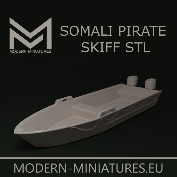 28mm Somali Pirate Skiff / Boat image