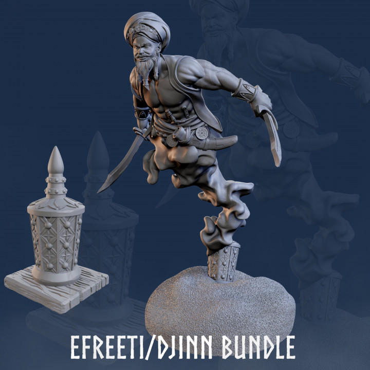 3D Printable Djinni And His Lamp Bundle - Efreeti - Djinni - Jinn ...