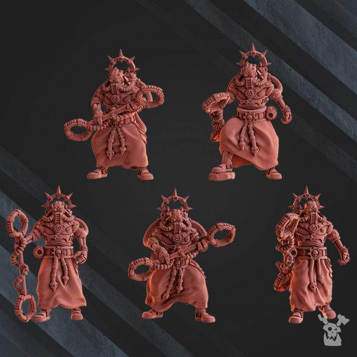 Machine Cult Shock priests with staff x5 image