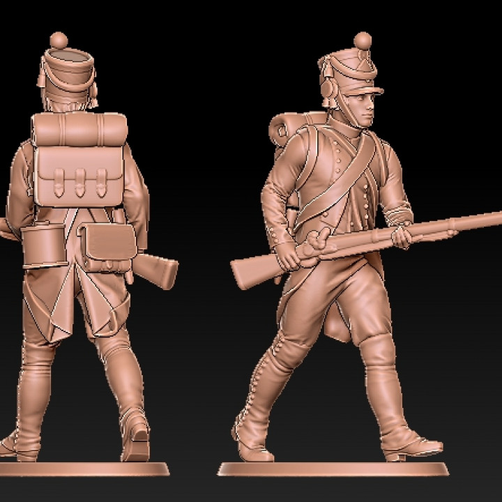 napoleonic french fusilier with shako