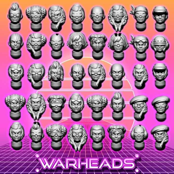 Female Dwarves heads! (40 heads)