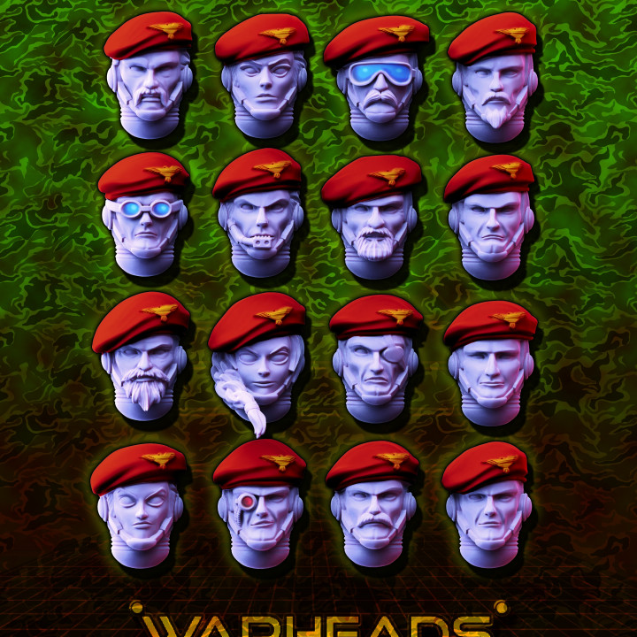 Red Berets Commandos! Only the best! Veterans! 28mm (16 heads)