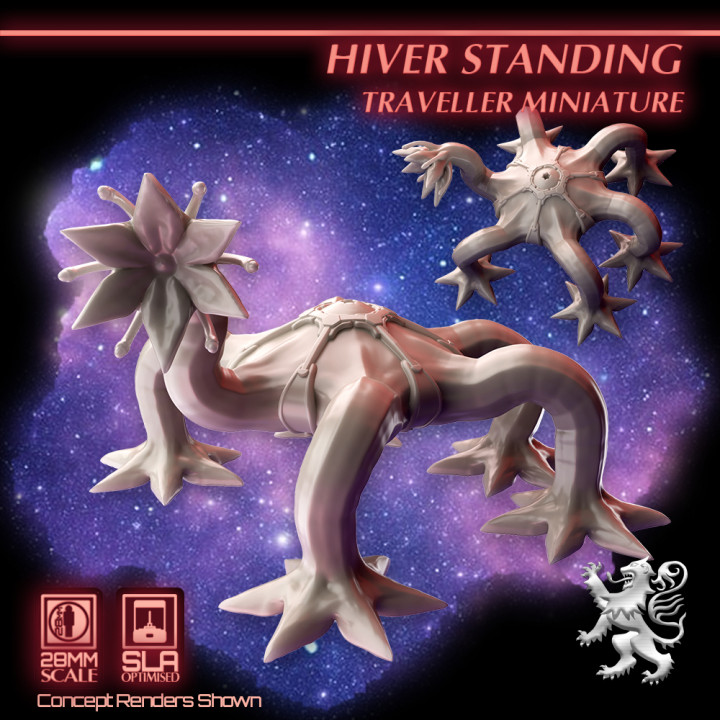 Hiver Standing - Traveller Miniature image