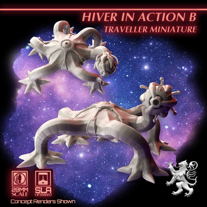 Hiver in Action B - Traveller Miniature image