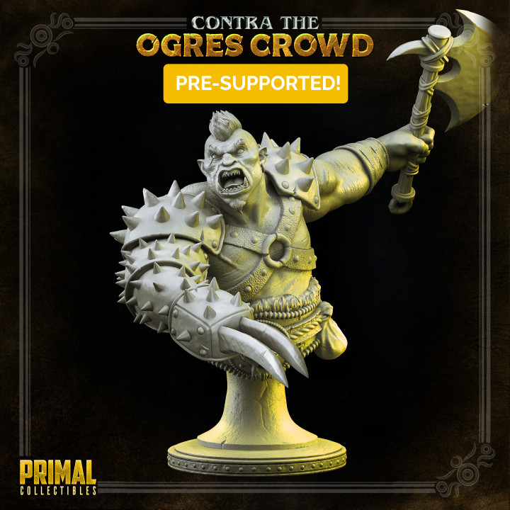 Ogre chieftain - Thurok - Bust - CONTRA THE OGRES CROWD - MASTERS OF DUNGEONS QUEST image