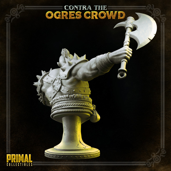 Ogre chieftain - Thurok - Bust - CONTRA THE OGRES CROWD - MASTERS OF DUNGEONS QUEST image