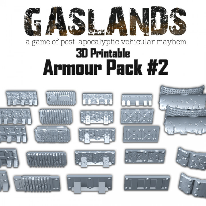 Gaslands Armour Pack #2 - 3D Printable image