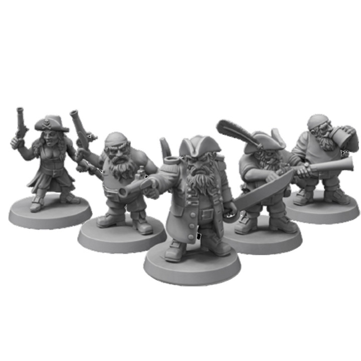 Pirate Crew - Dwarfs - Presupported