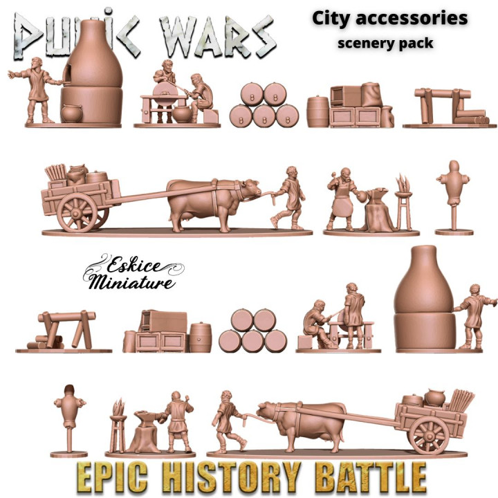 Antiquity city accessories - 15mm for Epic History Battle image