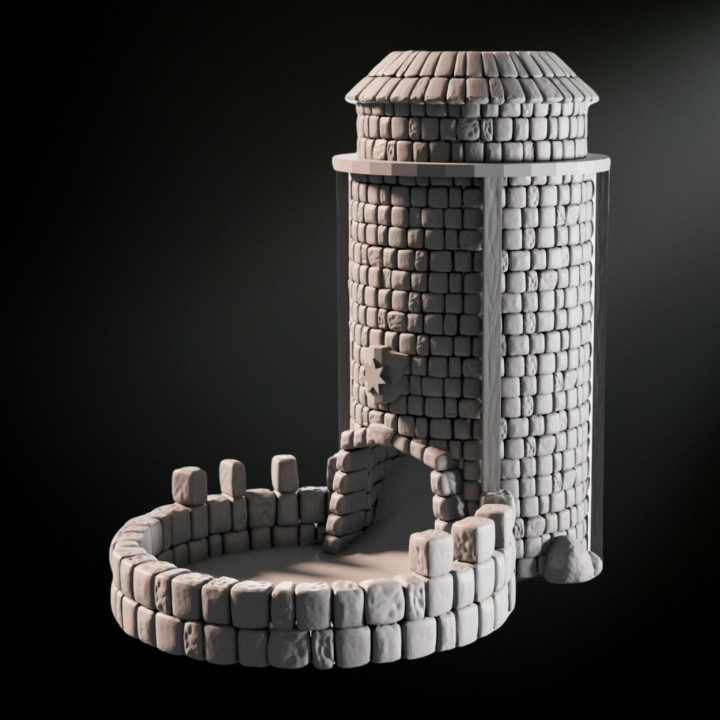 3D Printable Medieval Dice Tower by WargamesCo