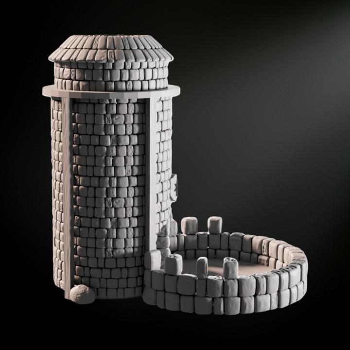 3D Printable Medieval Dice Tower by WargamesCo