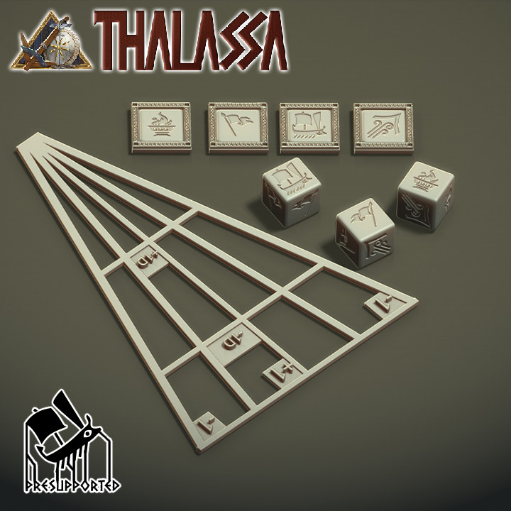 Thalassa: Fleet Command dice, tokens and ramming template image