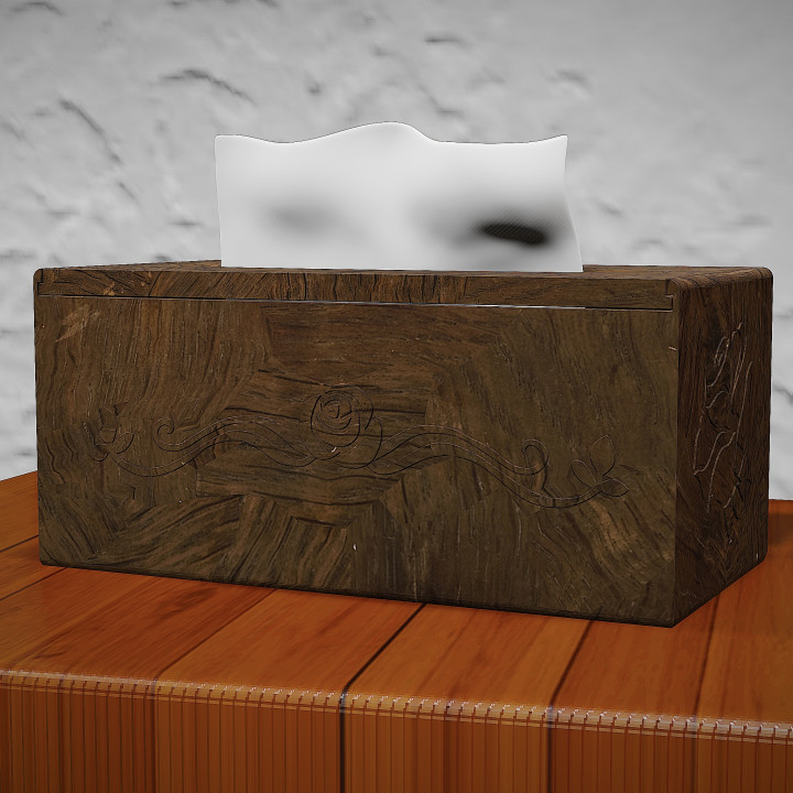 WOODEN TISSUE BOX