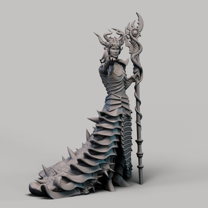 3D Printable Dark Queen Tiamat Human Avatar – Empress of Dragons by ...