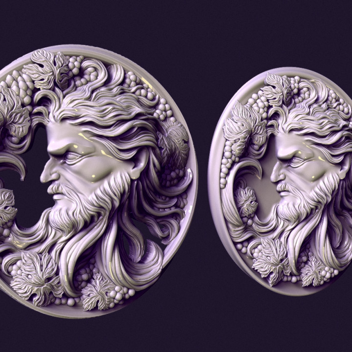 Printable model Bacchus. God of winemaking. With a loop for a pendant.