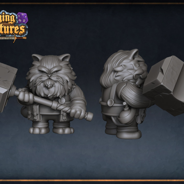 Grumpy cat blacksmith