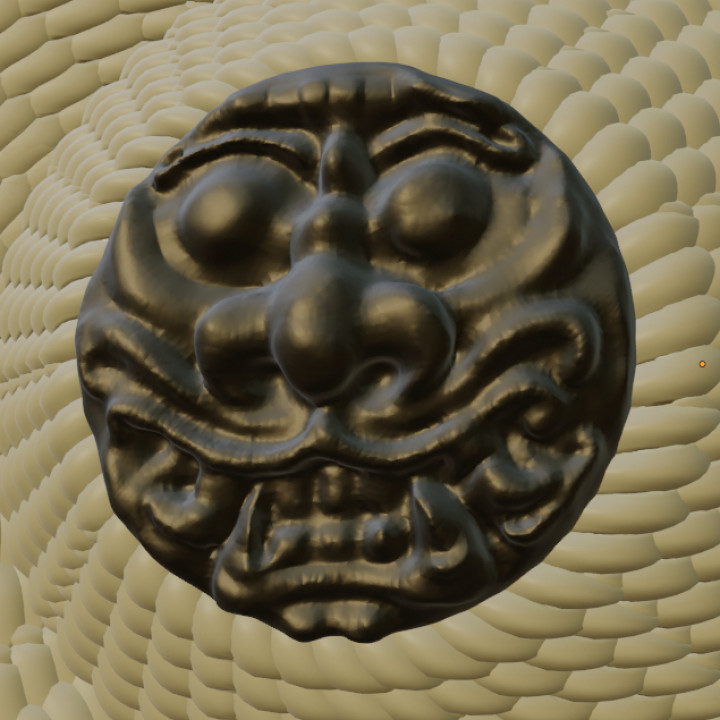 Deungpae 등패 - Korean Lacquered Rattan Shield image