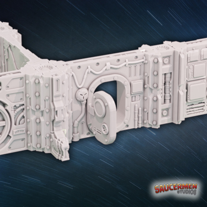 3d Printable Ship Assault Modular Walls Base Set By Saucermen Studios