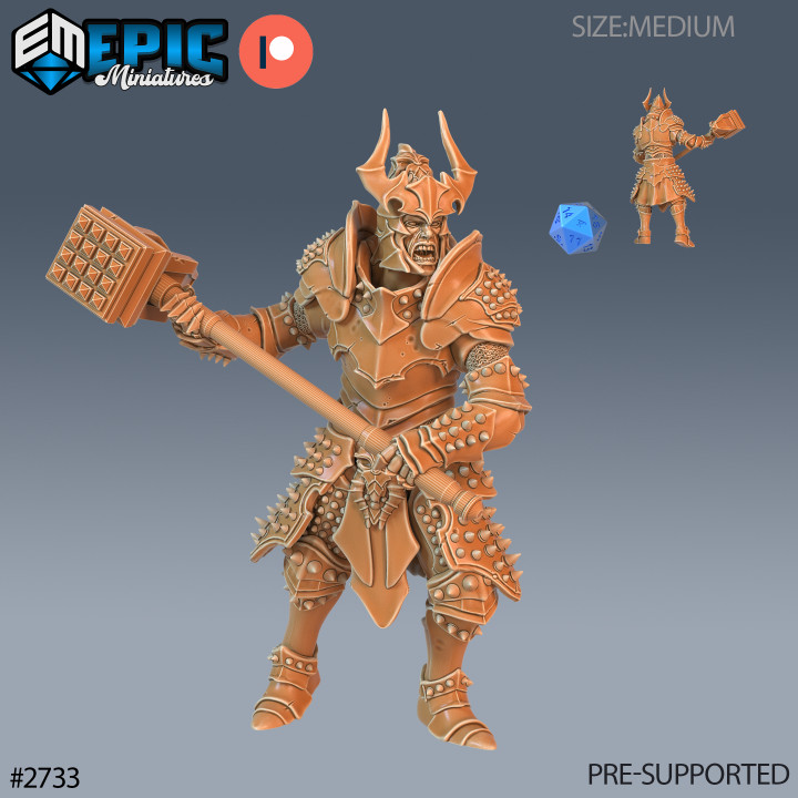 Narzugon Set / Hell Knight / Evil Paladine Cavalry / Demon Warrior / Devil Army image
