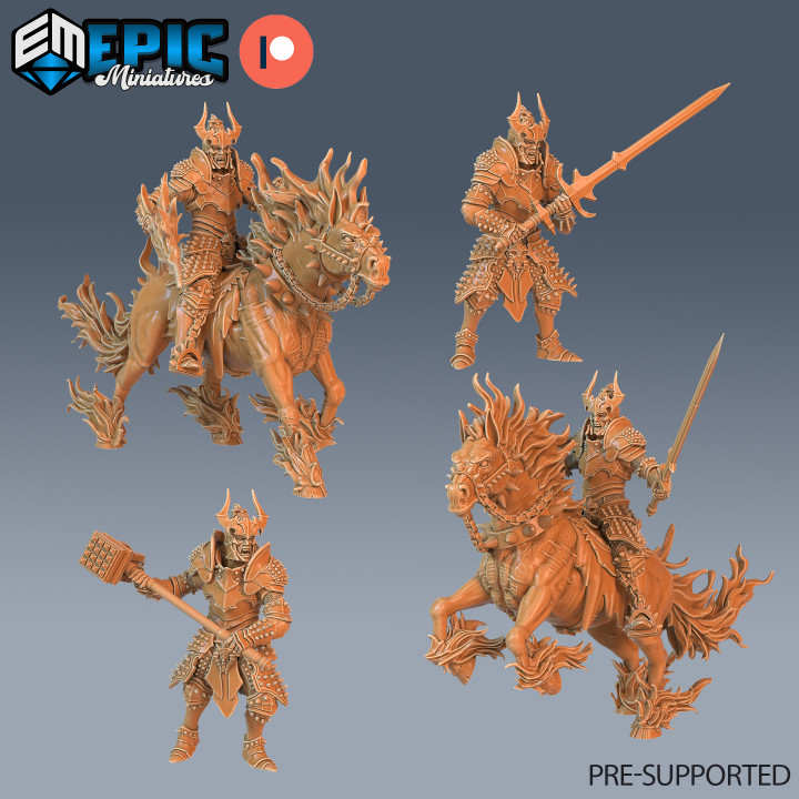 Narzugon Set / Hell Knight / Evil Paladine Cavalry / Demon Warrior / Devil Army image