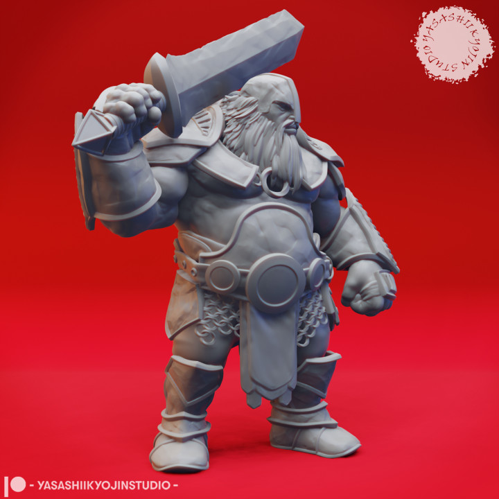 Fire Giant Swordsmen - Tabletop Miniature image