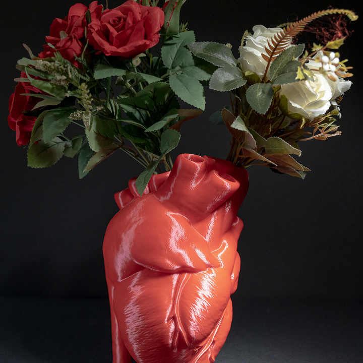 Realistic Heart Vase