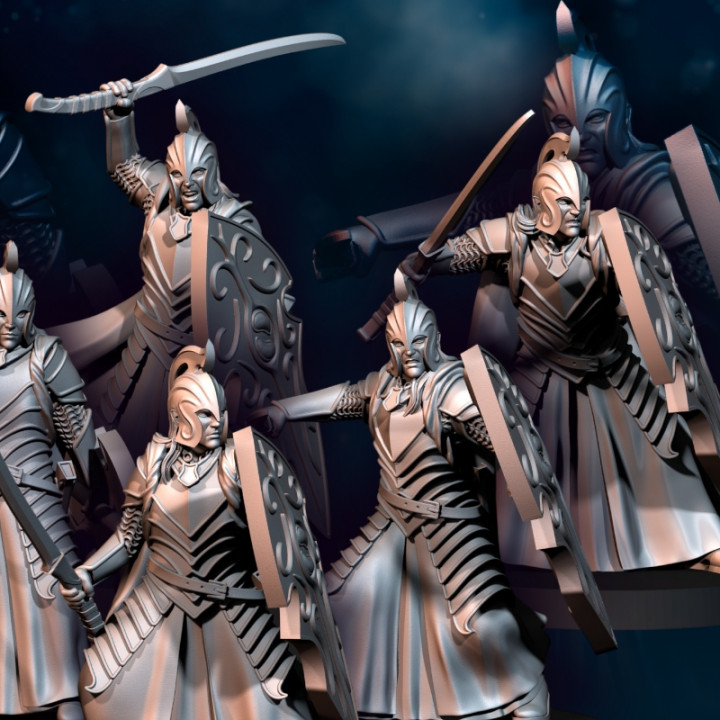 6x Bloody Elf with Sword and Shield | Bloody Elves | Davale Games | Fantasy