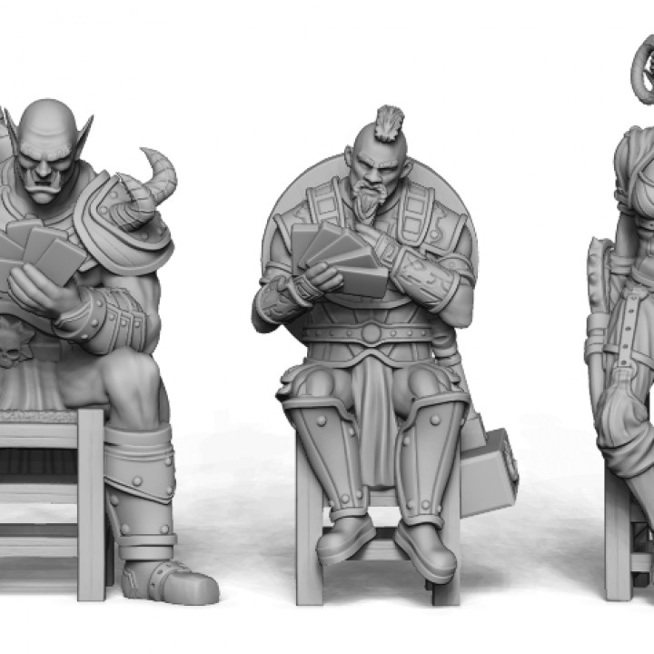 Tavern Patrons Sitting - Fantasy Tavern District Kickstarter