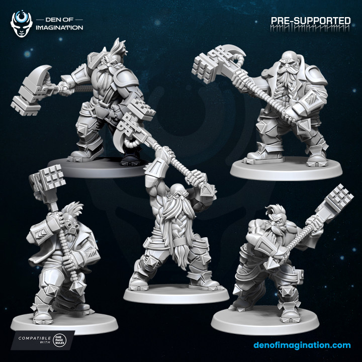 Space Dwarfs - Khazaroth Empire - Brawlers with Hammers image