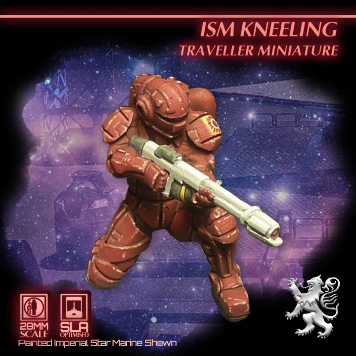 Imperial Star Marine Kneeling Traveller Miniature image
