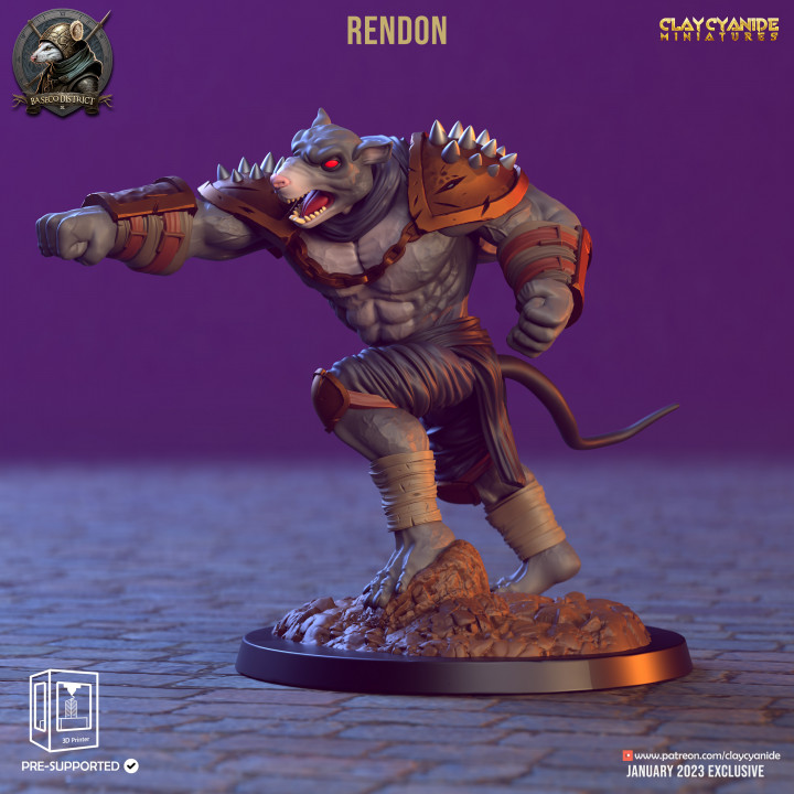 3D Printable Rendon by Clay Cyanide Miniatures