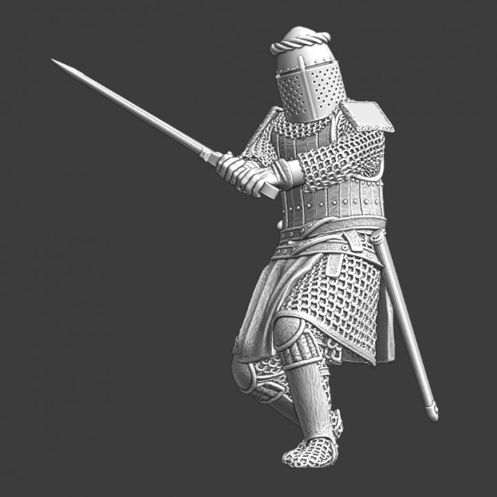 Medieval Danish Vassal Knight with drawn sword image