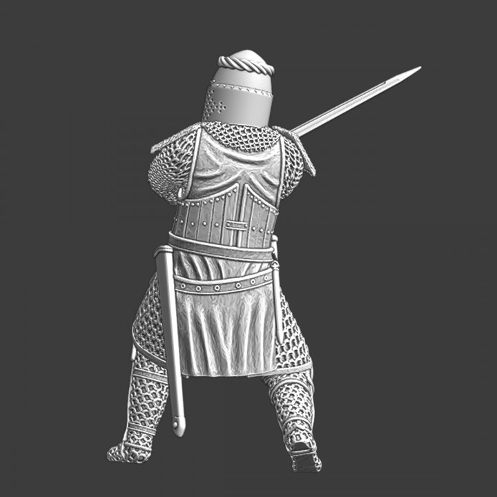 Medieval Danish Vassal Knight with drawn sword image
