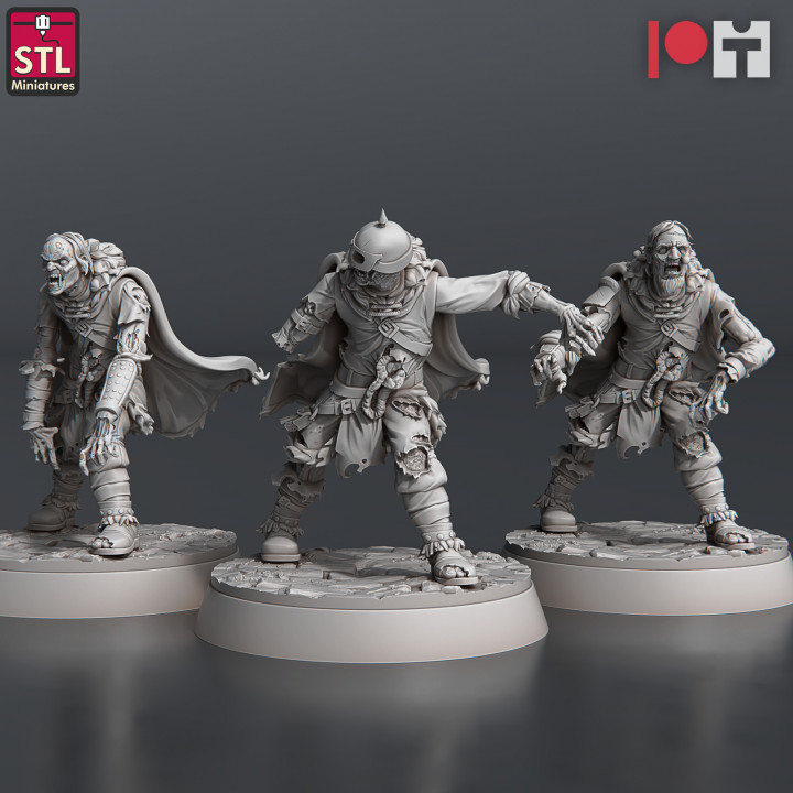 3D Printable Undead B (Modular) By STL Miniatures