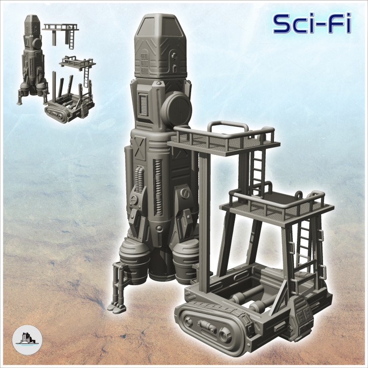 Sci-Fi sceneries pack No. 1 - Future Sci-Fi SF Infinity Terrain Tabletop Scifi image