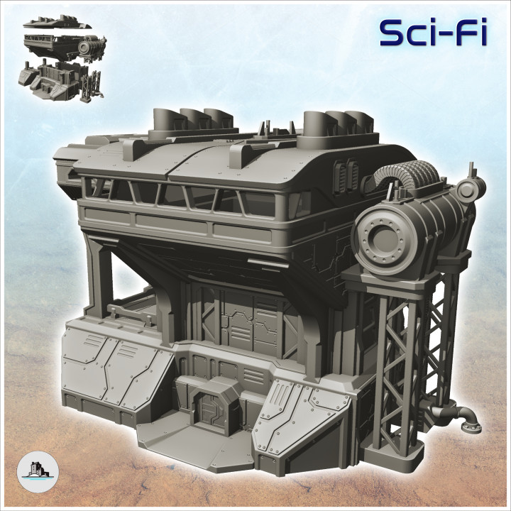Sci-Fi sceneries pack No. 1 - Future Sci-Fi SF Infinity Terrain Tabletop Scifi image