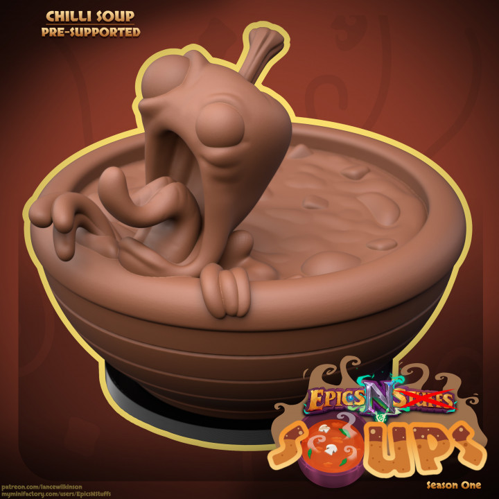 Chilli Soup Miniature - pre-supported image