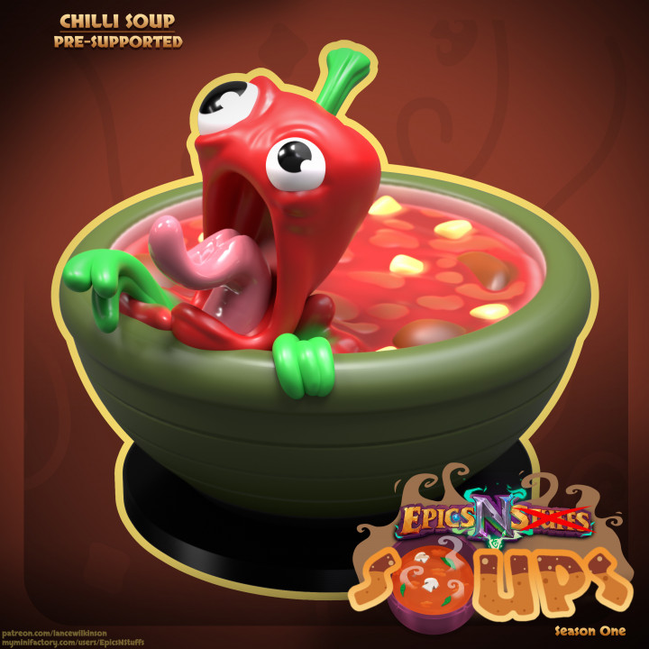 Chilli Soup Miniature - pre-supported image